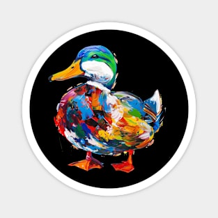 Duck Colorful Pop Art Design Animal Lover Gift Idea Magnet